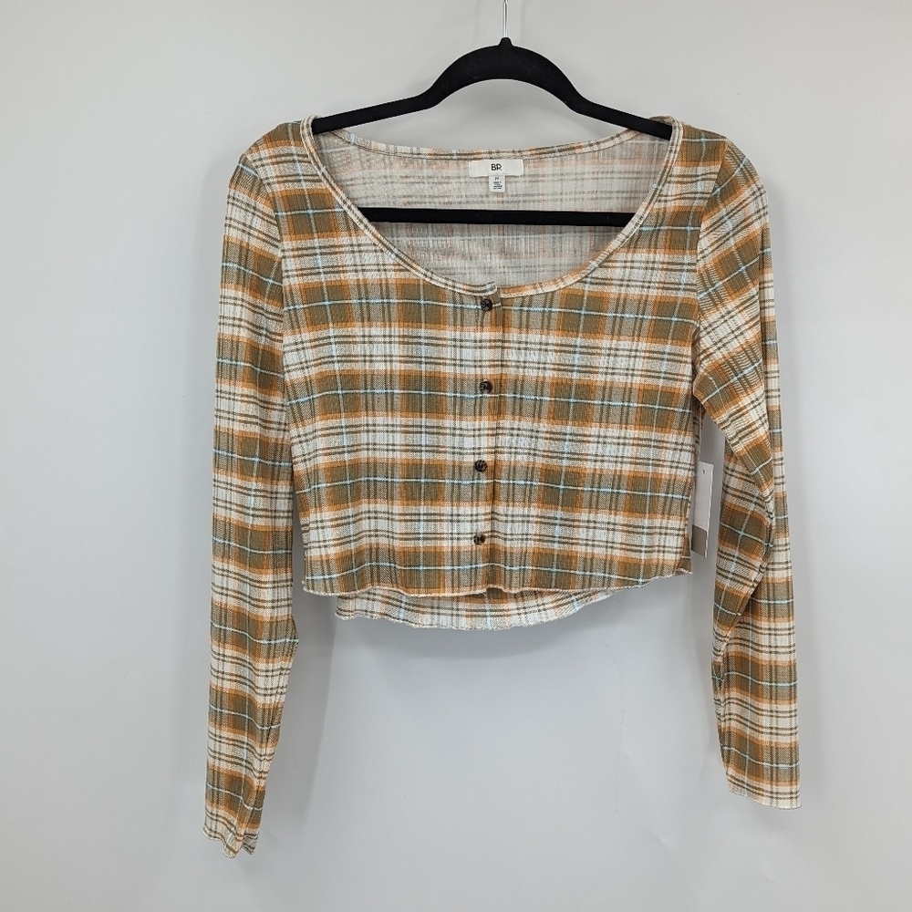 NWT BP Two Piece Plaid Cropped Top & Cami Set